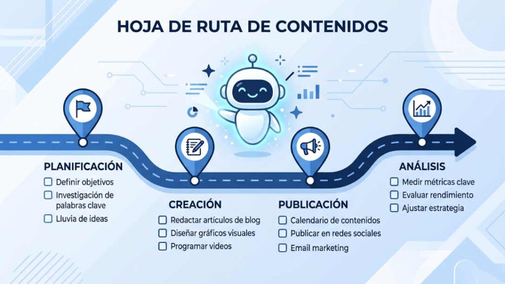 Mapa de contenido SEO local generado con inteligencia artificial