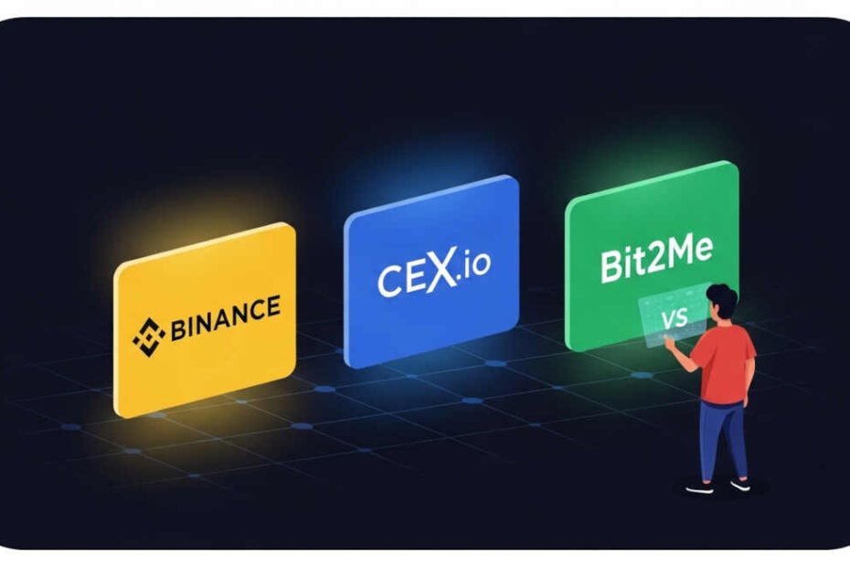 Binance vs CEX.io vs Bit2Me