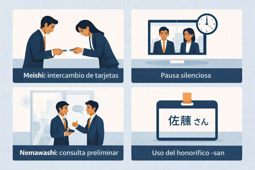 cuatro momentos del protocolo empresarial japonés