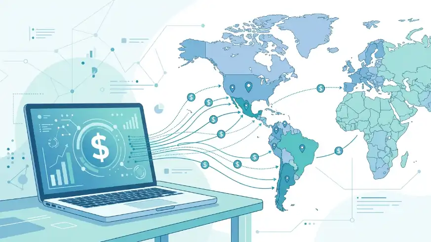 Habilidades mejor pagadas: mapa conectando paises con ingresos en dólares remotos